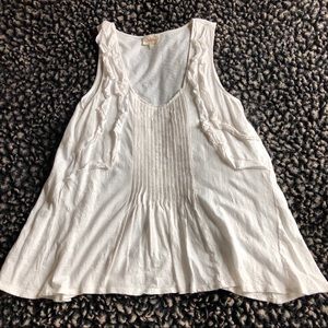 Anthropologie Deletta ruffle sleeveless top M